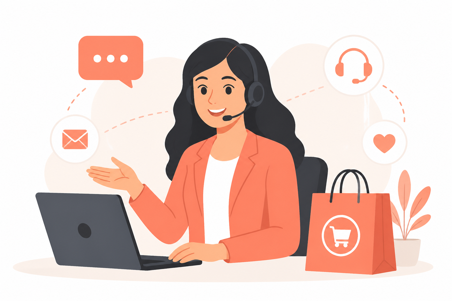 Illustration originale d’assistance client AGAFORT